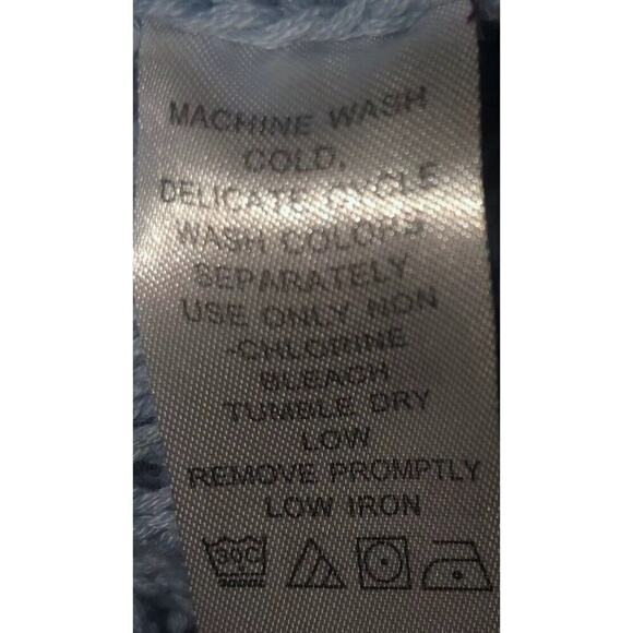 Jessica London Light Blue Sweater Plus size 22/ 24  Open Knit V-neck Tunic - Picture 7 of 7